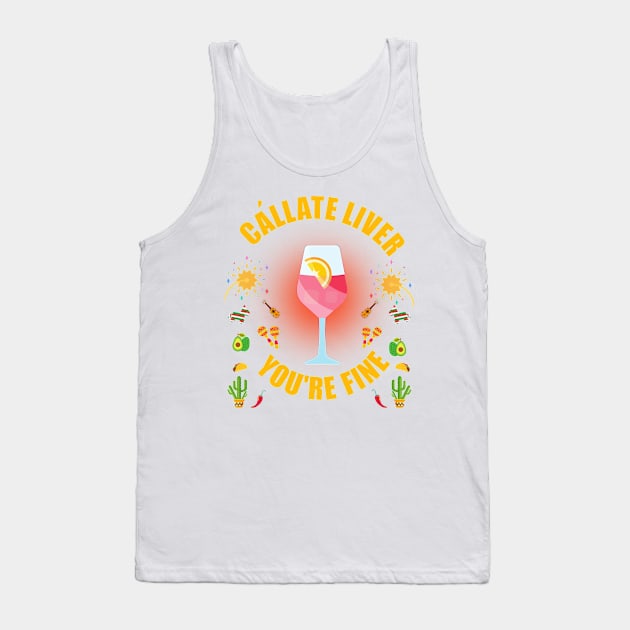 Cinco De Mayo Menu Spritz Food Mexican Drink Alcoholic Party Tank Top by familycuteycom